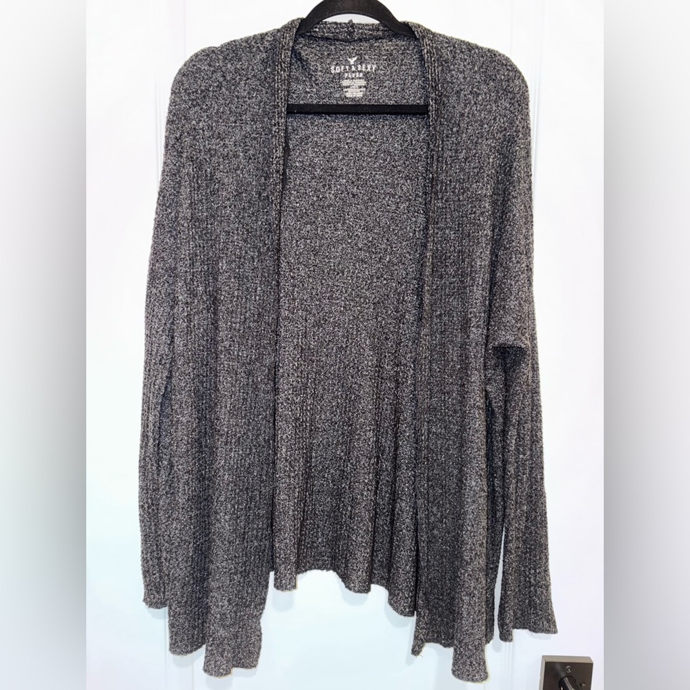 American Eagle Outfitters Dark Heather Grey Cardigan